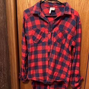 Passport Red and Blue Plaid Button Down